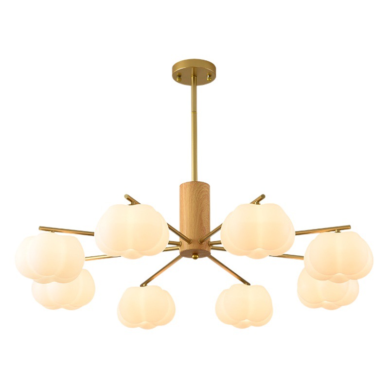 Lámpara de araña para sala de estar Daguanyuan, lámpara de dormitorio, lámpara moderna y sencilla de algodón para comedor, sala de estar, iluminación de estilo de mediados de siglo, lámpara principal L535