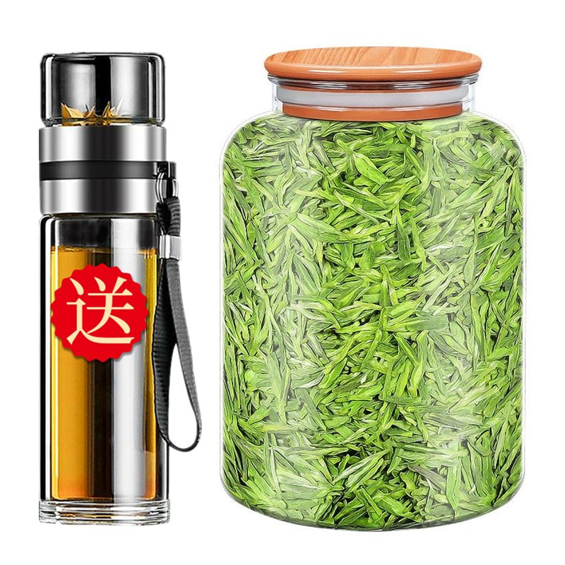 Longjing Dragon Well Green Tea 2024 Spring Pre-Qingming Rich Aroma Hangzhou Bean Fragrance Loose Leaf 50g Wooden Lid Clear Jar quality and texture