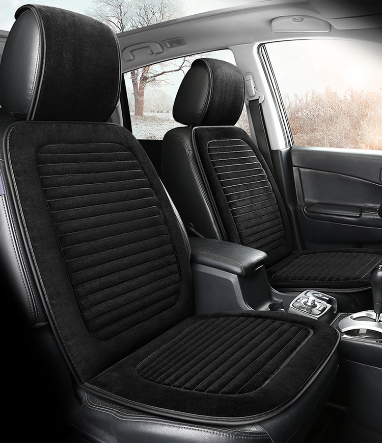 Car Seat Cushion, Thickened for Autumn and Winter, Down-Filled for Driver and Passenger Seats, Single Seat Cover for Trucks, Sedans, and Suvs, Winter Plush Cushion