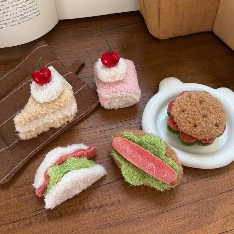 可爱毛绒仿真蛋糕钥匙链ins少女钥匙扣挂件学生闺蜜包包挂饰礼物|undefined
