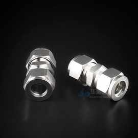 304/316不锈钢卡套直通中间接头等径二通卡套两通变径异径仪表管8