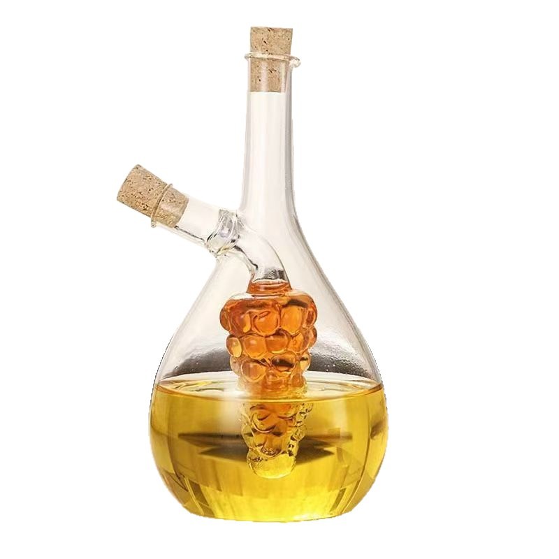 Mifeng 2 - en - 1 botella de aceite de vidrio multifuncional almacenamiento de aceite botella de salsa de soja botella de condimentos aceite de oliva abierto y cerrado automáticamente image 1