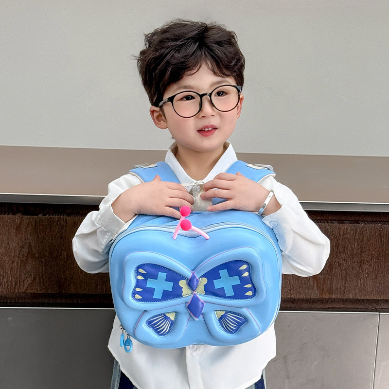 Mochila de jardín de infantes para bebés, linda mariposa, cáscara de huevo ligera, mochila para niños y niñas, mochila para niños nueva