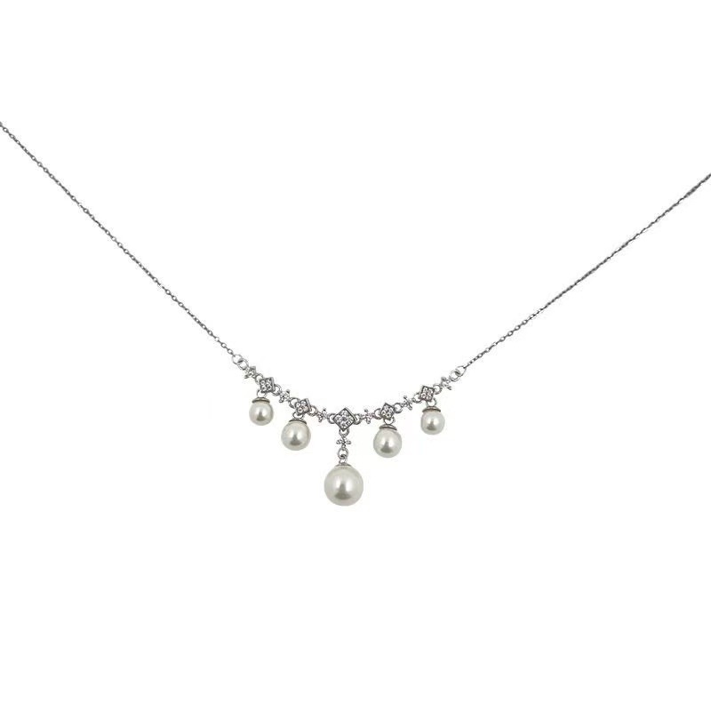 Collana con nappe e perle per donna girocollo elegante gioiello_voghion.com