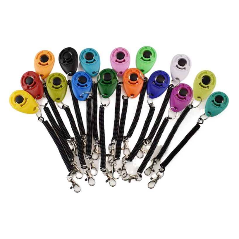 Pet Trainer Овальный кликер Дрессировка собак Clicker Дрессировка собак игрушка длинный Браслет черный пресс