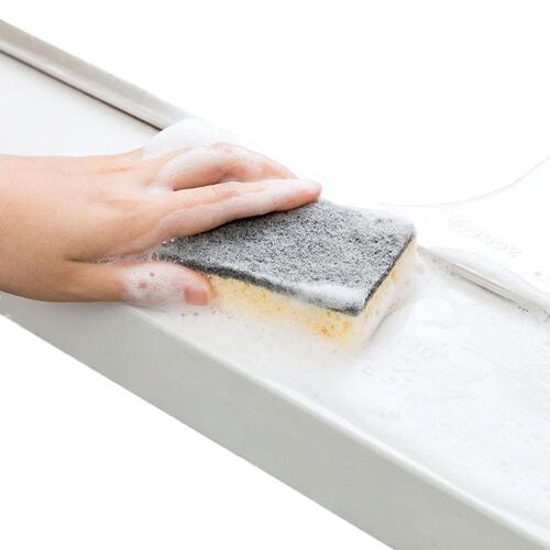 Double-sided seaweed sponge for messy holes, kitchen cleaning absorbent dishwashing scouring pad, household sponge scouring pad