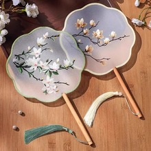 刺绣团扇古风汉服扇子苏州苏绣中国风旗袍儿童圆扇夏天舞蹈扇专用