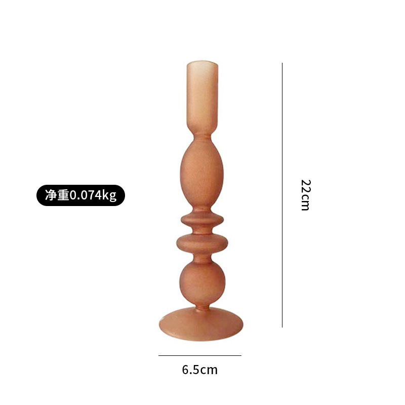 Retro candelabro de cristal creativo candelabro de vidrio decoración del hogar francés europeo Retro Decoración con velas cena banquete