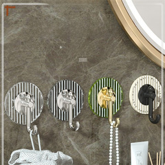 輕奢掛鈎粘膠強力承重免打孔浴室衛生間粘鈎牆壁門後無痕毛巾掛鈎