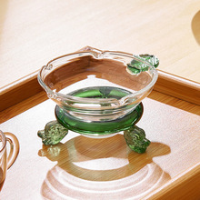 批发绿黄叶龙网茶漏创意彩色茶架托过滤器 功夫茶具配件茶叶滤网