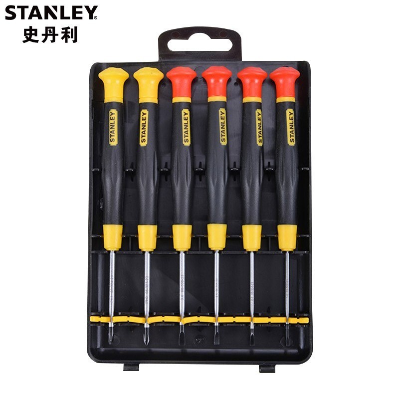 史丹利（STANLEY）66-392-23  6件套一字十字微型螺丝批组套A