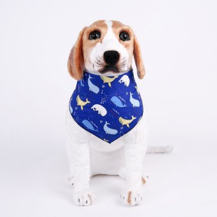 Cross-Border Cute Style Pet Saliva Towel, Cat Plaid Bib, Christmas Accessories, Small Size Dogs Dog Triangle Towel