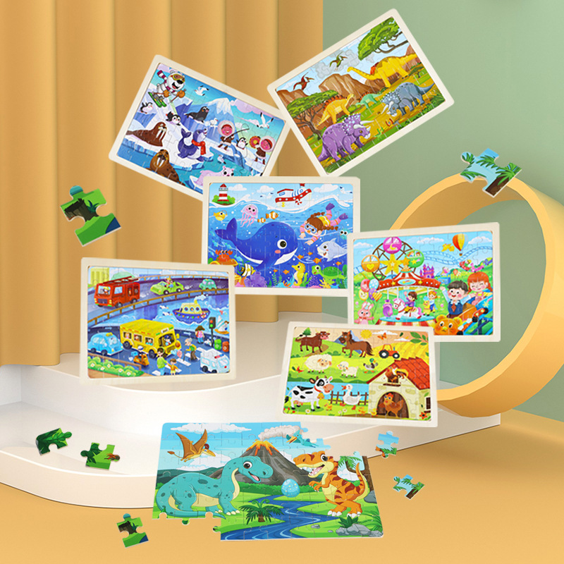 Wooden cartoon brainteaser