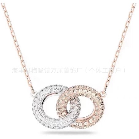 双扣白钻【玫瑰金色】