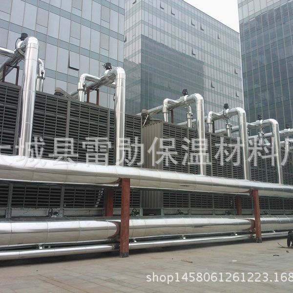 导热油管道包岩棉外护0.4铝皮不锈钢保温施工