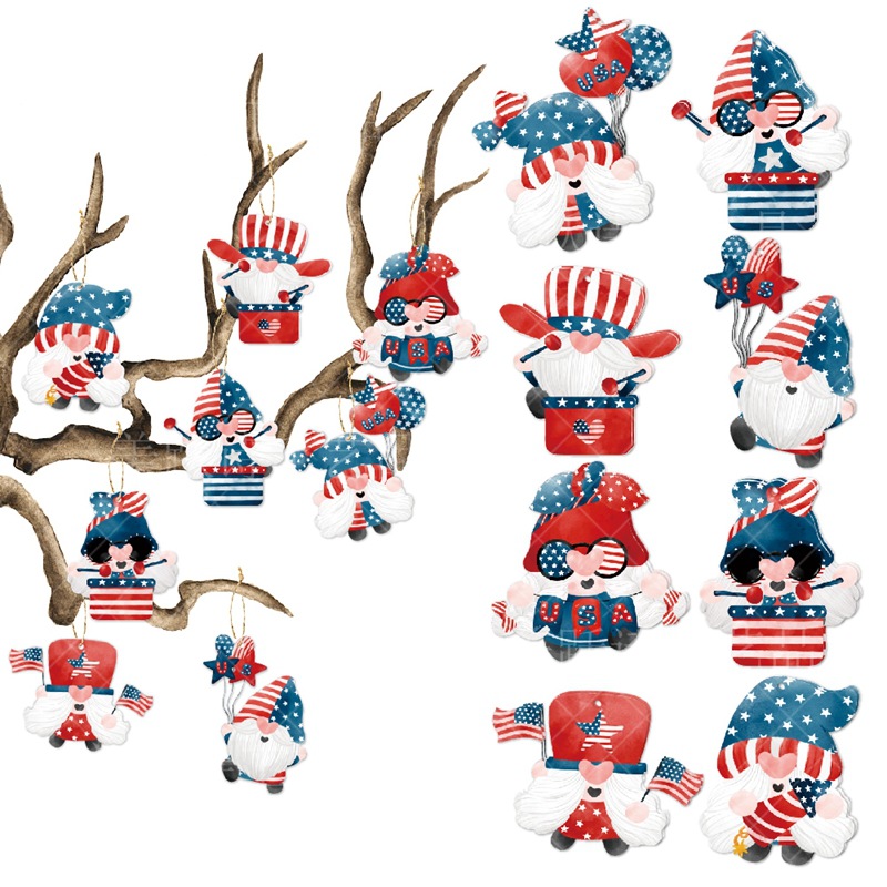 Amazon nueva fiesta del día de la independencia decoración colgante colgante del día de la independencia diseño de atmósfera colgante enano