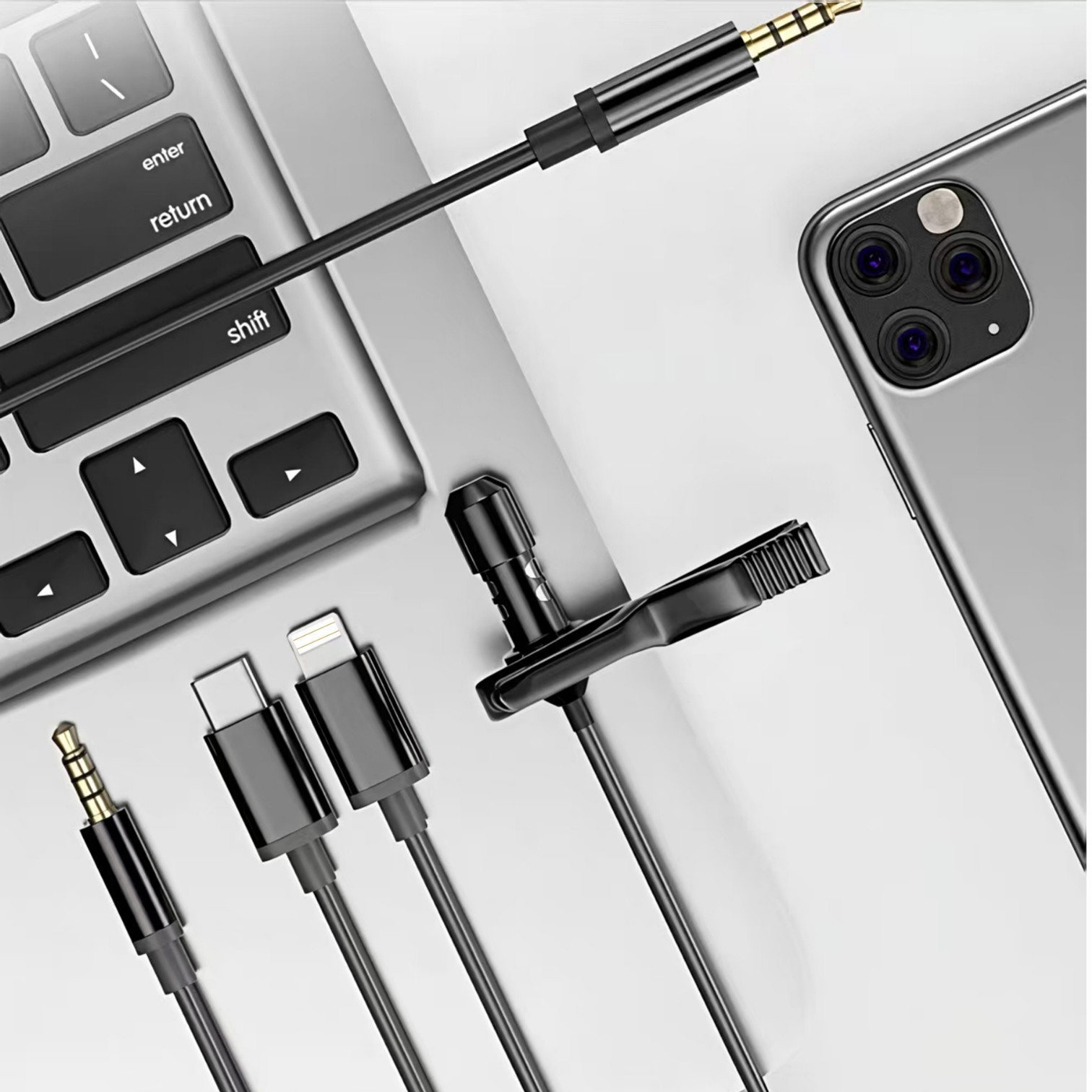Cable de extensión de abeja cámara de teléfono móvil SLR grabación especial de K canción chatter entrevistas en vivo collar clip micrófono