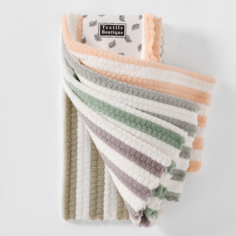 5 toallas de coral 30 * 30 toallas de cocina toallas de leopardo suave absorción de agua toallas de té transfronterizas