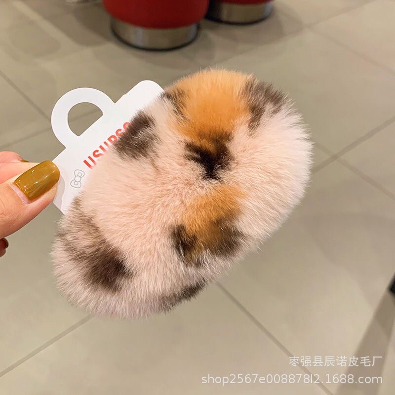 毛皮ヘアクリップ韓国インリアルレッキスウサギの毛かわいいぬいぐるみヘアクリップ毛皮 bb クリップインターネット有名人のヘアアクセサリー子供のヘアアクセサリー|undefined