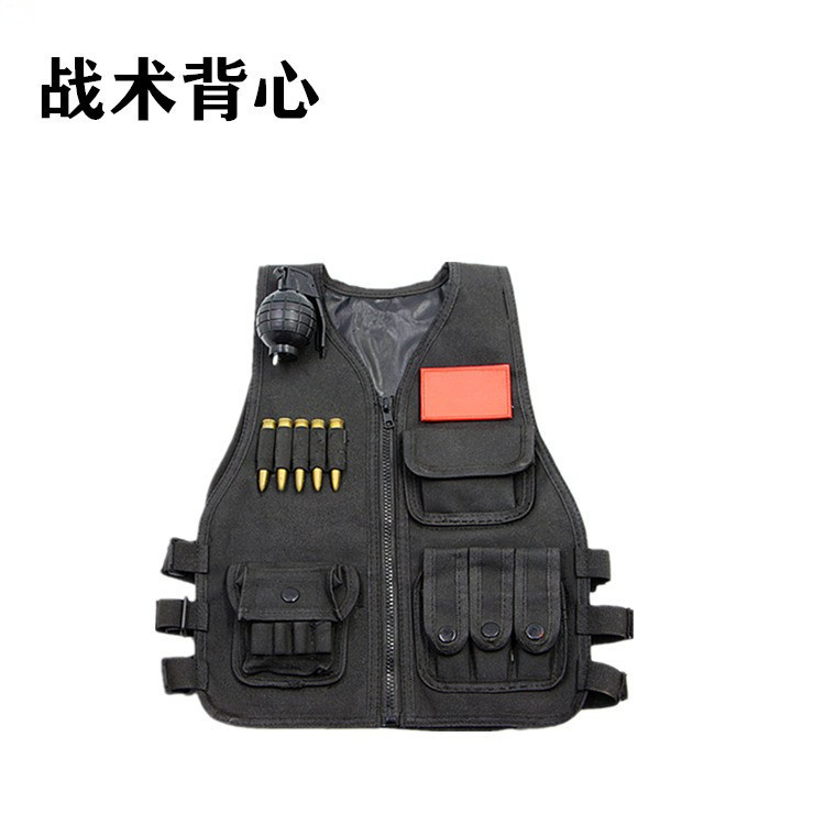 Children's Summer Camp Tactical Vest Multifunctional Outdoor Vest Bulletproof Vest Gaming Helmet Level 3 Armor Toy Equipment