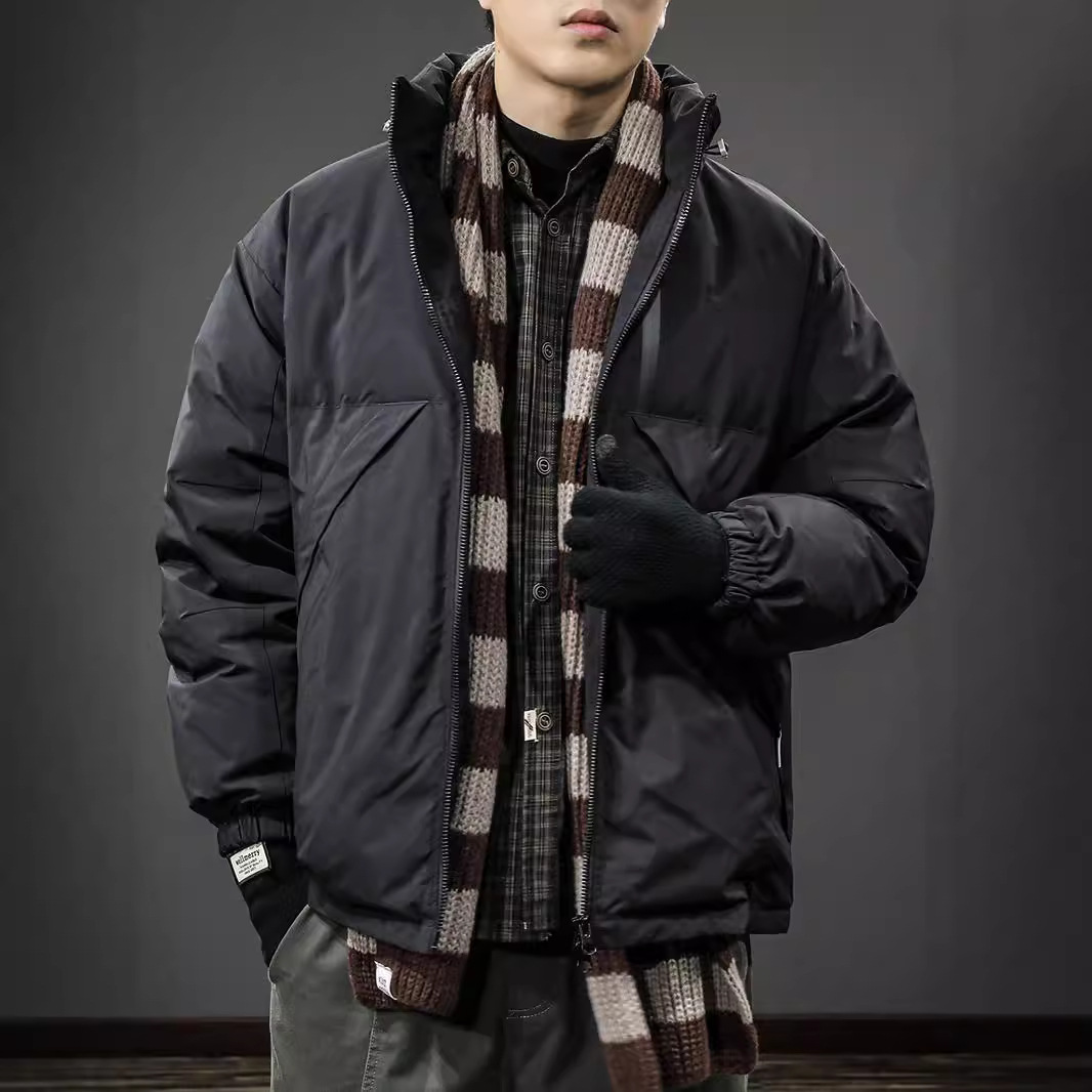 Men's Down Jacket Warm Winter Coat Stand Collar Large Size_voghion.com