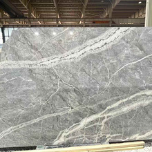 帕斯高灰大理石全屋装修 楼梯背景墙天然石材地面踏步板