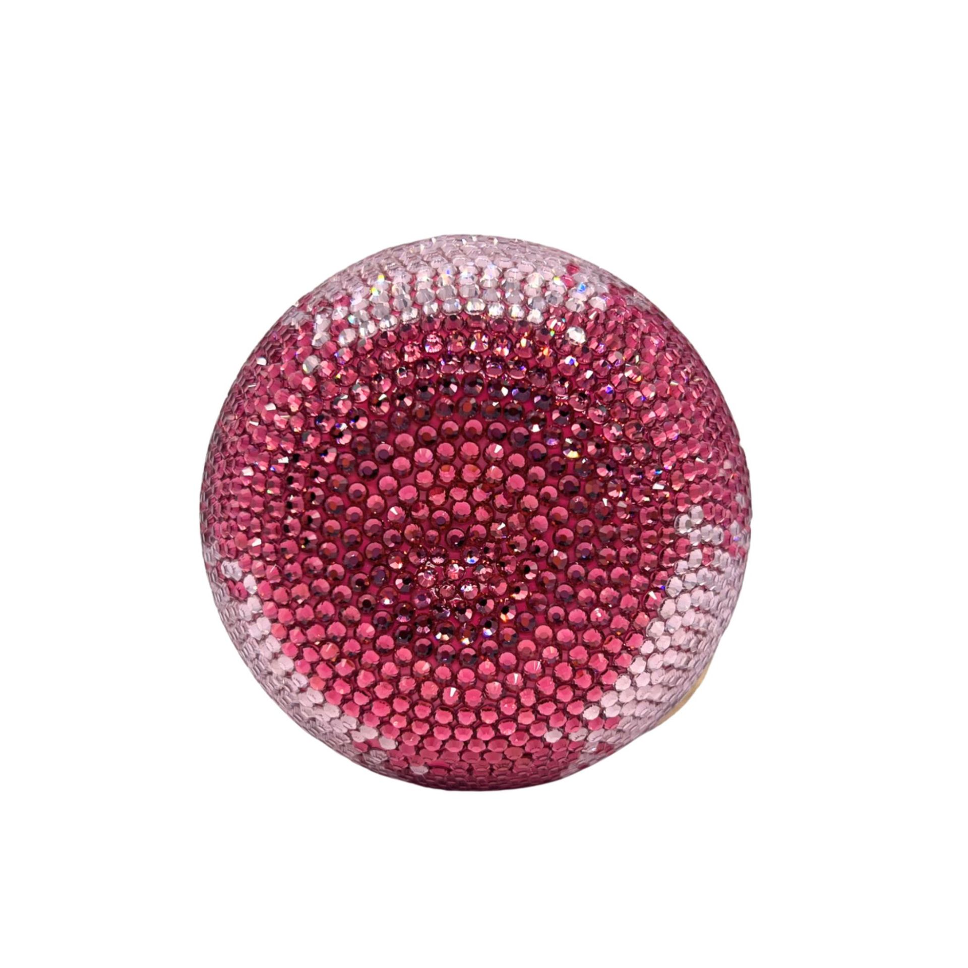 Túi clutch nữ đính đá hình quả táo pha lê sang trọng — Táo hồng, Cá tính đặt làm