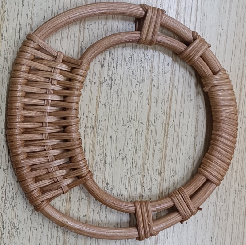 Manija de Ratán Doble en D — Accesorio DIY para Bolsos