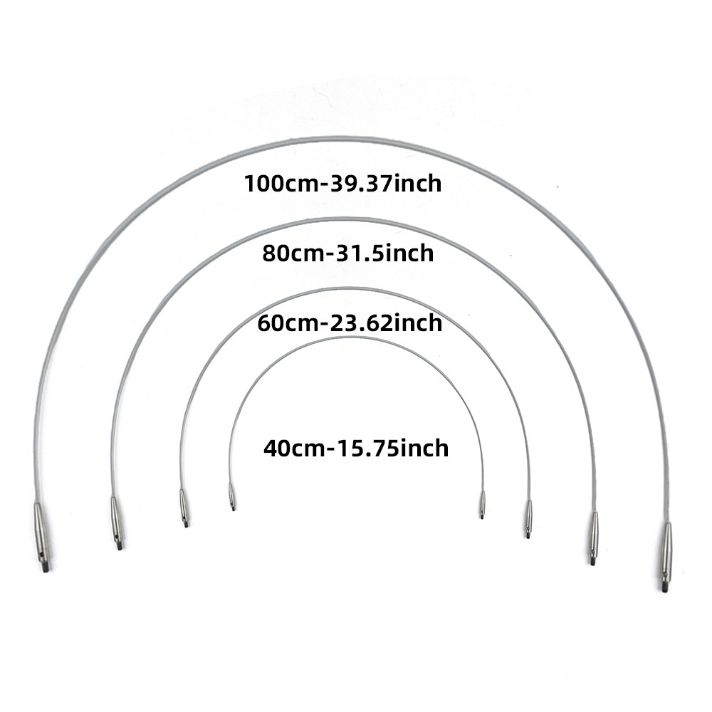 Herramientas de trenzado transfronterizas de acero inoxidable pulido agujas cúbicas onduladas agujas de anillo intercambiables 8 conjuntos de agujas