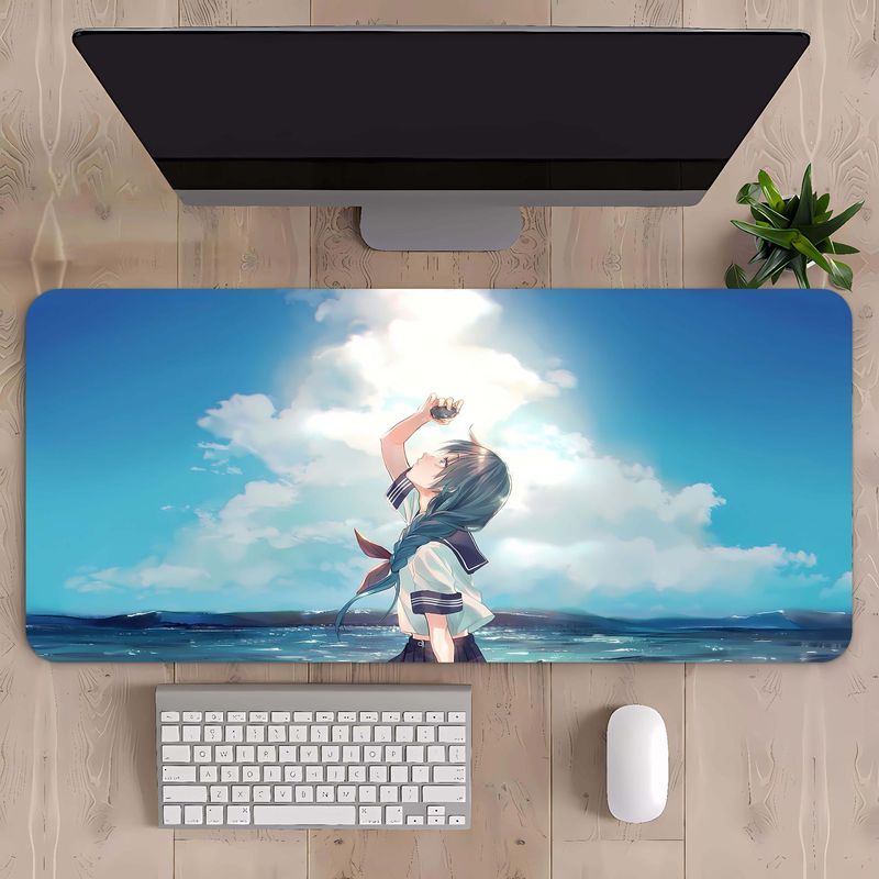 マウスパッド特大山岳風景キーボードパッド特大厚手縁取り大型デスクパッド一件代発|undefined