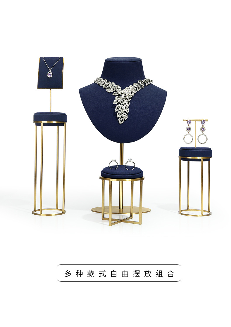 A068-(1003-142)宝蓝色超纤金属橱窗-(旭跃)详