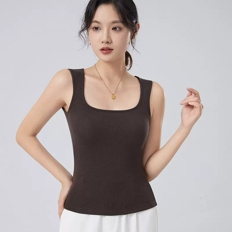 2025年新款遮副乳背心女自带胸垫内搭保暖秋冬季无袖打底吊带背心