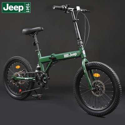 Jeep Folding Bicycle Mountain Bike Men's Variable-Speed Bike Women's Youth Student Bike New Rc75 Jeep Folding Bicycle Mountain Bike Men's Variable-Speed Bike Women's Youth Student Bike New Rc75