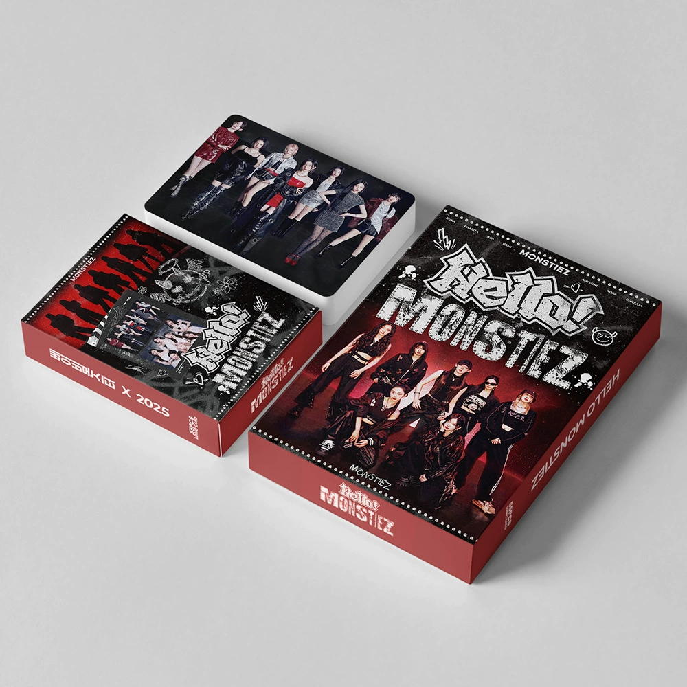 55 шт. набор BABYMONSTER FANCLUB HELLO MONSTIEZ KPOP постер LOMO-карты