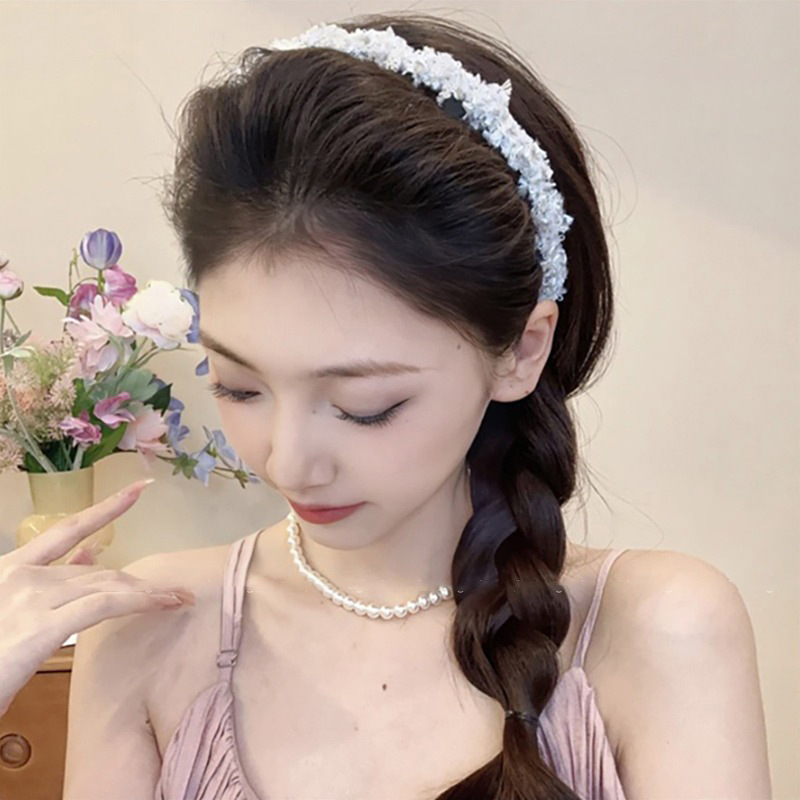 Temperamento trenzado ondas de cabello para mujeres 2024 nuevo tipo con dientes antideslizante lavado de cara de presión de cabello de cabello tocado de cráneo alto clip de cabello