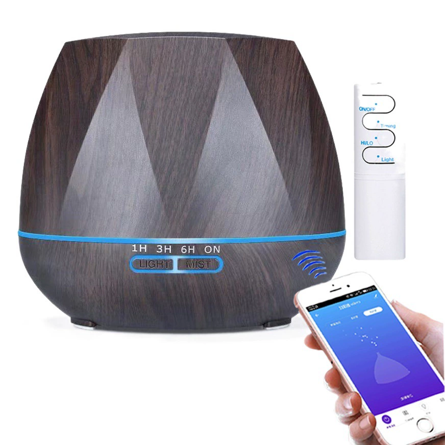 550 мл Алмазный восьмиугольный древесный ультразвуковой пульт дистанционного управления ароматерапевтическая машина Творческий Роман Бытовая добавка для воды воздушная пробка