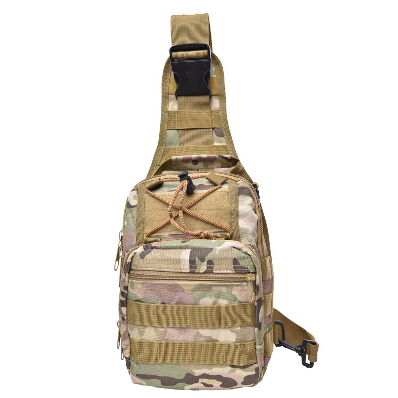 Bolso de pecho para deportes al aire libre para hombre, bolso de pecho táctico de camuflaje militar, bolso cruzado informal multifuncional para hombres y mujeres, ultraligero.