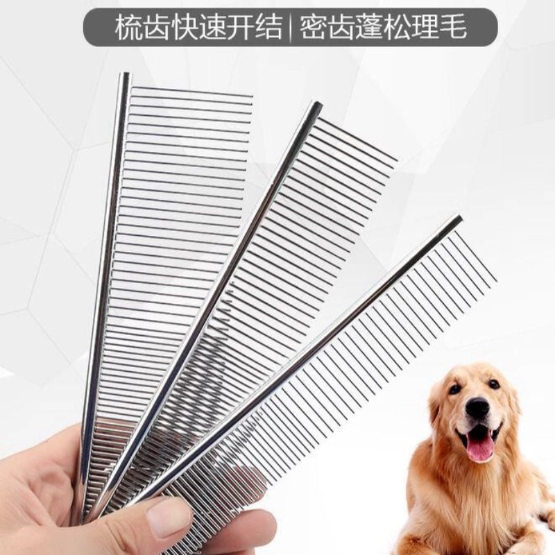 Peine para mascotas Peine Teddy Peine de pelo abierto Peine de pelo largo Peine de aguja de pelo largo