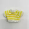 Yellow stripes on white