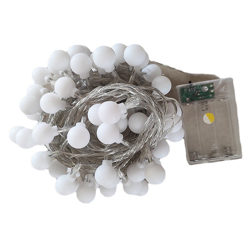 LED Frosted bola acampar al aire libre carpa atmósfera decorativa luz solar de la batería Cadena de luz de vacaciones Cadena de luz de color