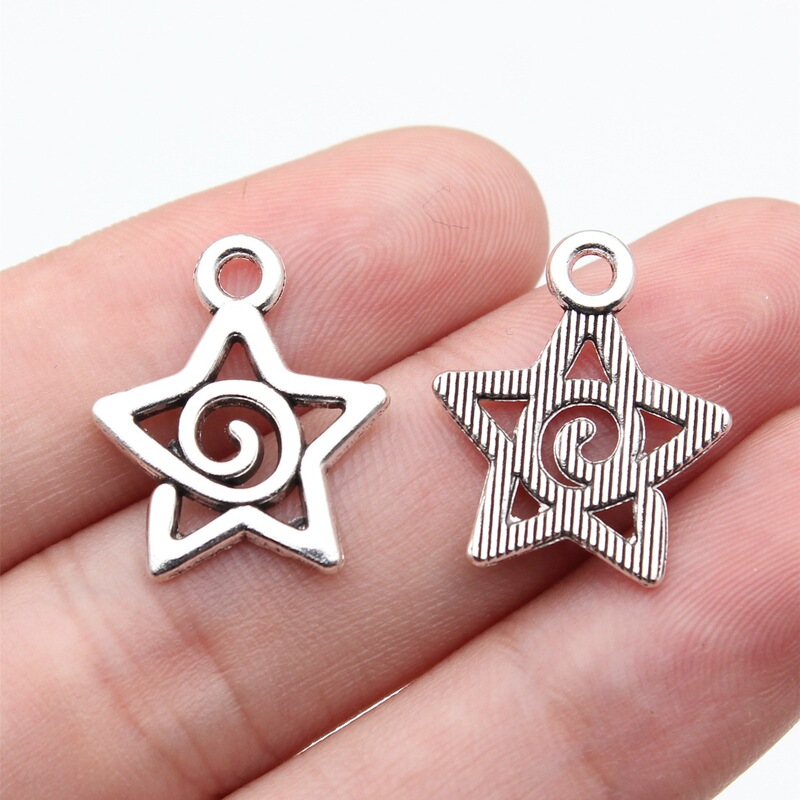 20X17Mm 1.05g Multi-Color Jewelry Accessories Alloy DIY Swirl Star Pendant