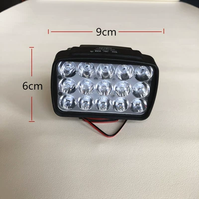 Motorcycle LED headlight, ultra-bright, 48v60v72v, modified front light for three-wheeled electric vehicles, no wiring required (Motorcycle headlights, headlights) - high-brightness-15-beads-premium-model