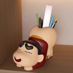 翘屁股小新笔筒桌面摆件可爱高颜值卡通多功能学生文具批发代发