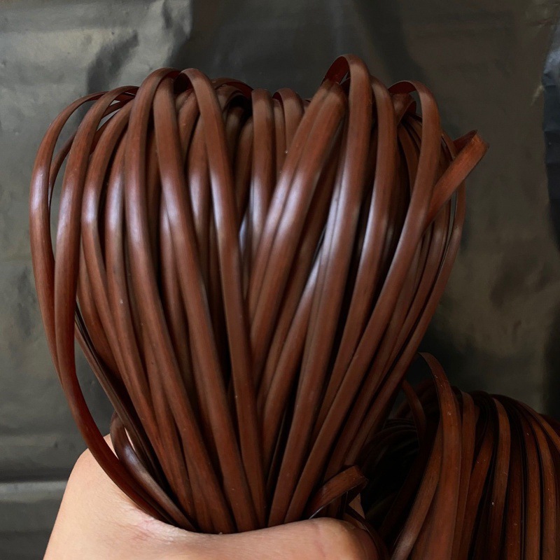 Imitación de ratán 5mm material de tejido de ratán plano hilo de ratán bolsa tejida de ratán de imitación bricolaje sellado de ratán de plástico hecho a mano