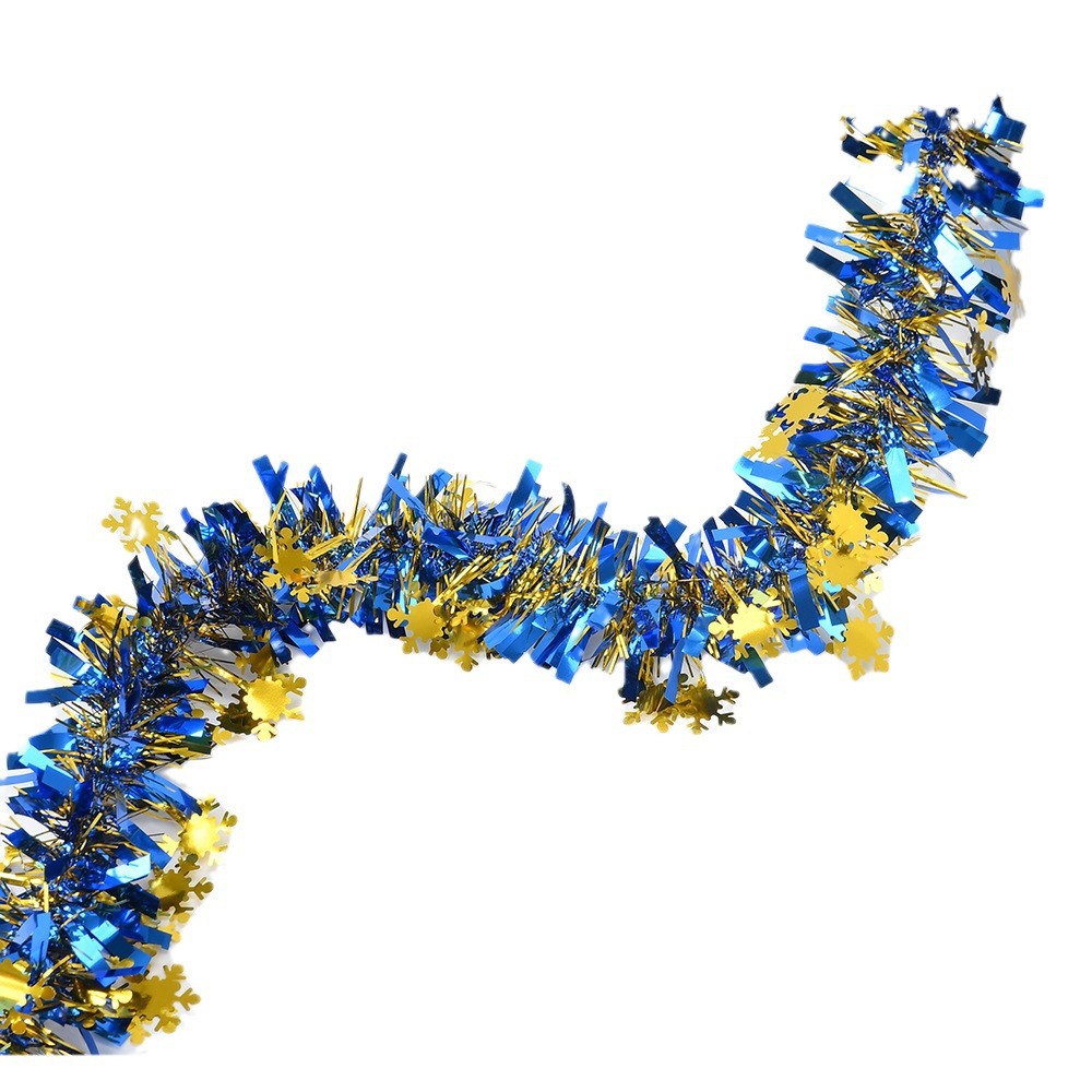 Comercio exterior transfronterizo decoración de Navidad copo de nieve tira Garland Festival celebración centro comercial diseño jardín de infantes decoración tira de lana