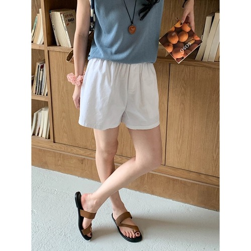 3th Morning Vlogger Style Relaxed Wide Leg A-Line Shorts Full Cotton ZY2901