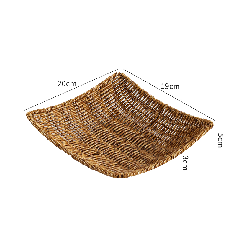 Kens Nórdico de frutas platos de comedor sala de estar mesa de té en el hogar canasta de bocadillos en línea ins canasta de bocadillos imitación de藤 nuevo