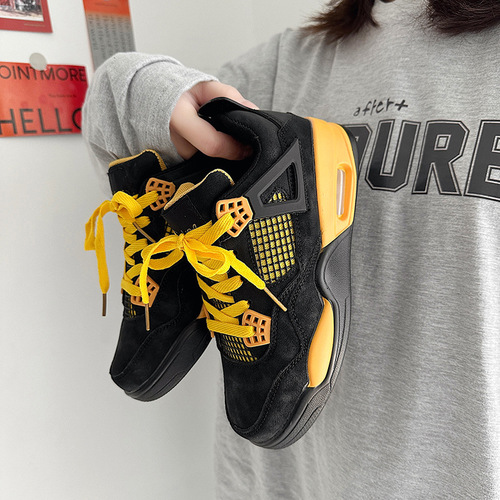 National trend shoes men's ins trend Hong Kong style new splicing couple air cushion running shoes trendy versatile sports casual shoes