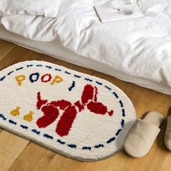 Cross-border cute cartoon imitation cashmere carpet bathroom bathroom water-absorbent home door entry foot mat bedroom floor mat