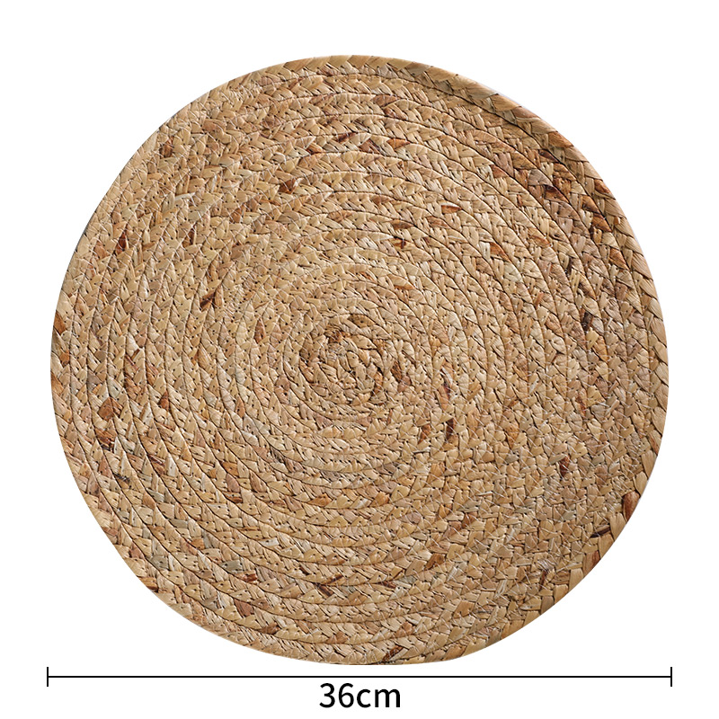 A5LKENS almohadilla de mesa de tejido a mano almohadilla de aislamiento térmico almohadilla de taza a prueba de quemaduras simple almohadilla de mesa de mesa de tejido de paja image 26
